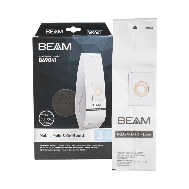 Sac de filtration synthétique de qualité supérieure BEAM Mobile Maid & On-Board – Paquet de 3