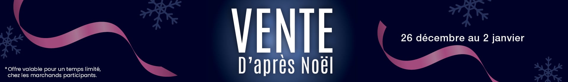 Vente d'après Noël !